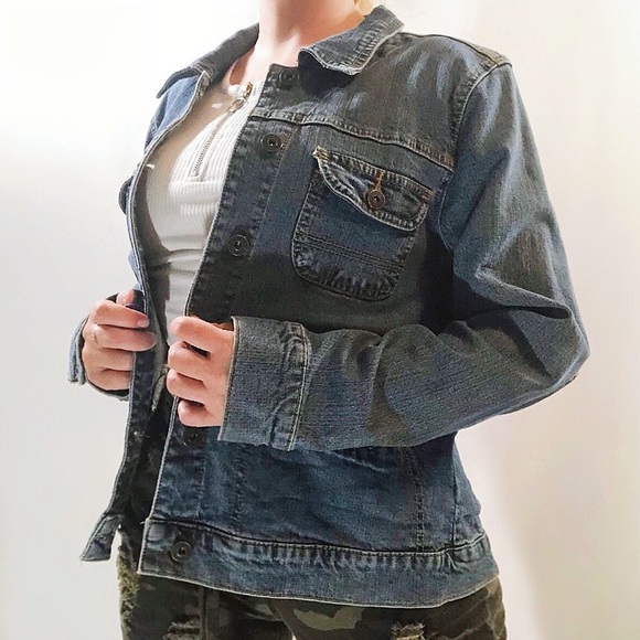 Vintage Jackets & Blazers - Vintage Contrast Jeans denim jean jacket